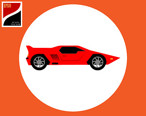 Image showing sports car in red color