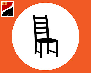 Image showing chair for a seat of black color