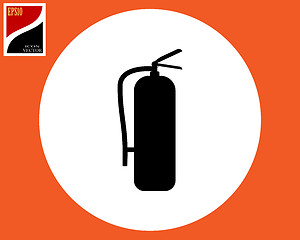 Image showing silhouette of fire extinguisher