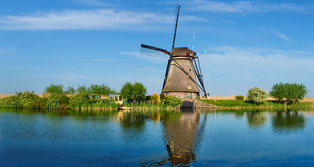 Image showing Windmills at Kinderdijk in Holland. Netherlands