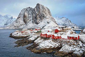 Image showing Hamnoy fishing village on Lofoten Islands, Norway