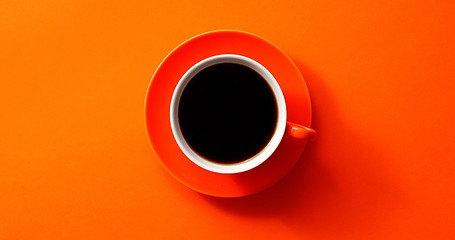 Image showing Cup of coffee on saucer