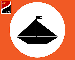Image showing black sailing icon