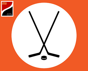 Image showing two hockey sticks