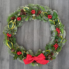 Image showing Christmas and Winter Wreath