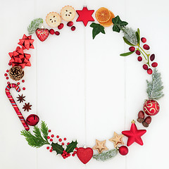 Image showing Abstract Christmas Wreath