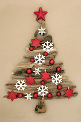 Image showing Driftwood Abstract Christmas Tree