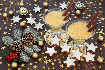 Image showing Traditional Christmas Eggnog