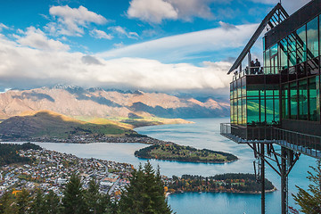 Image showing Aerial view of Queenstown in South Island, New Zealand