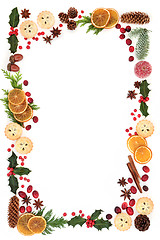 Image showing Christmas Festive Background Border