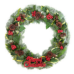 Image showing Merry Christmas Wreath