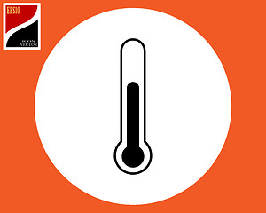Image showing thermometer temperature measurement icon