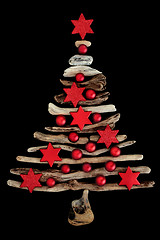 Image showing Abstract Driftwood Christmas Tree