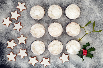 Image showing Christmas Gingerbread and Mince Pies