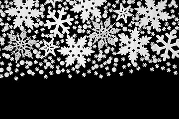 Image showing Christmas Snowflake Background Border