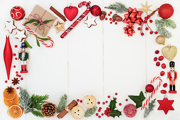 Image showing Christmas Festive Background Border