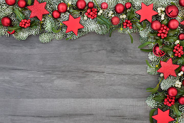 Image showing Traditional Christmas Background Border