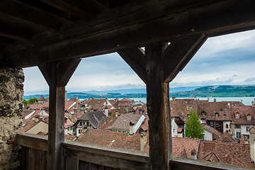 Image showing View of the city Murten