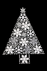 Image showing Abstract Snowflake Christmas Tree