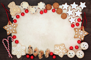 Image showing Christmas Biscuit Background Border