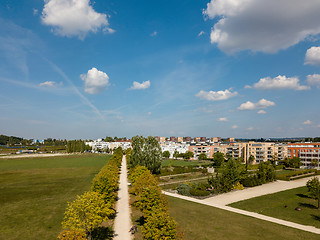 Image showing Aerial view on Scharnhauser Park near Stuttgart, Germany