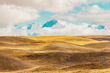 Image showing New Zealand scenic mountain landscape shot at Mount Cook Nationa