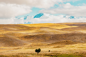 Image showing New Zealand scenic mountain landscape shot at Mount Cook Nationa