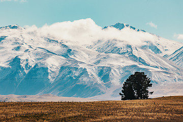 Image showing New Zealand scenic mountain landscape shot at Mount Cook Nationa