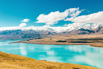 Image showing View of Lake Tekapo from Mount John, NZ