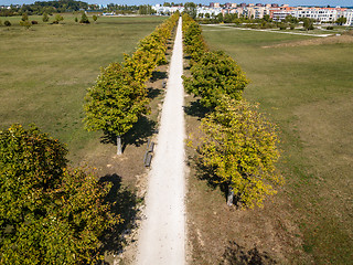 Image showing Aerial view on Scharnhauser Park near Stuttgart, Germany