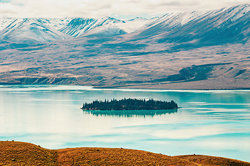 Image showing View of Lake Tekapo from Mount John, NZ