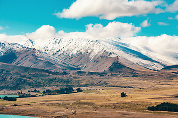 Image showing Southern Alps and Lake Tekapo