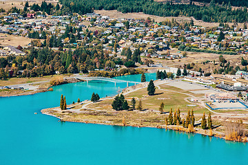 Image showing View of Lake Tekapo from Mount John, NZ
