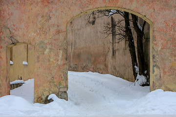 Image showing Winter in town