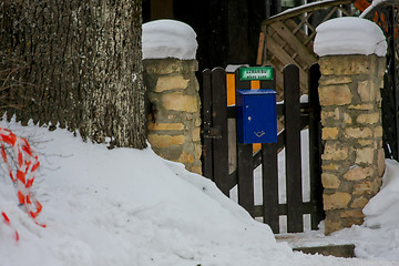 Image showing Winter in town