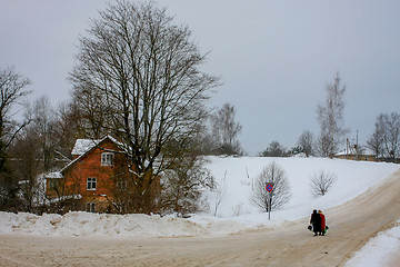 Image showing Winter in town
