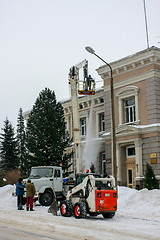 Image showing Winter in town