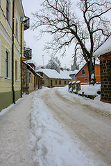 Image showing Winter in town