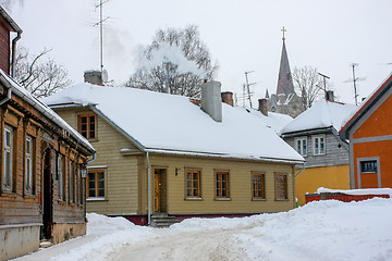 Image showing Winter in town