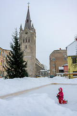 Image showing Winter in town