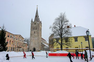 Image showing Winter in town