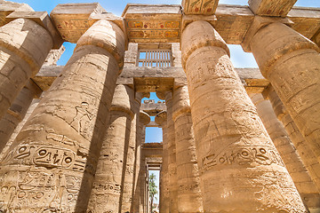 Image showing Temples of Karnak, ancient Thebes in Luxor, Egypt