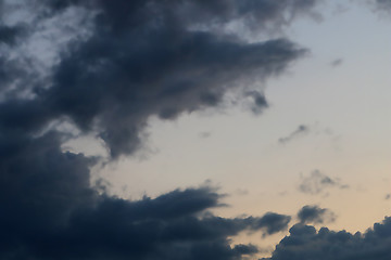 Image showing Background of sky with thunderclouds