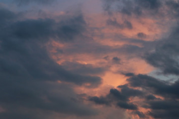 Image showing Background of sky with thunderclouds