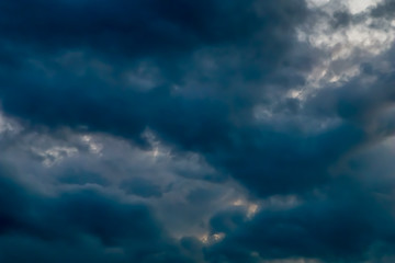 Image showing Background of sky with thunderclouds