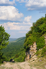 Image showing Cliff near the Dniester river, landscape of Moldova