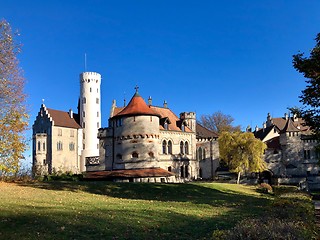 Image showing Lichtenstein Castle in the Swabian Jura