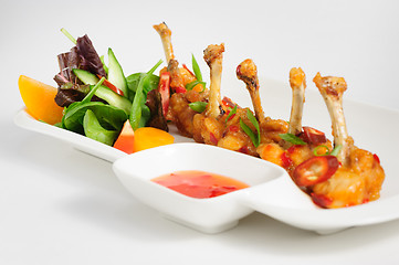 Image showing fried chilli chicken wings