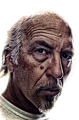 Image showing Stylized portrait of unshaven older man