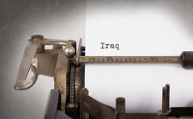 Image showing Old typewriter - Iraq